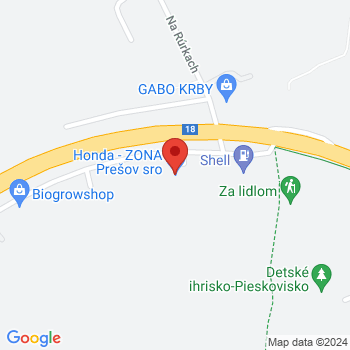 Google map: Levočská 111 Prešov